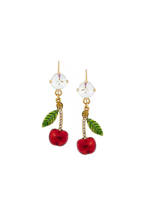 metallic cherry earring
