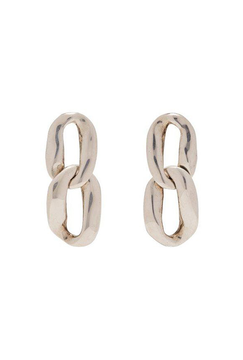 metallic chain-link earrings