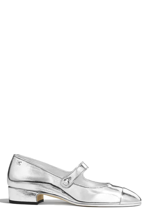 mary janes in silver