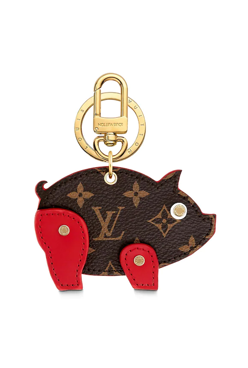 pig bag charm and key holder