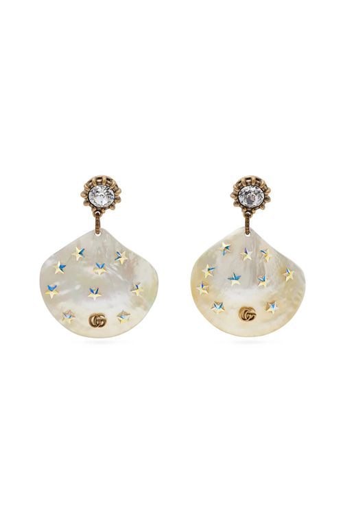 GG mother-of-pearl drop earrings