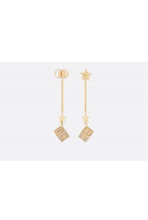 lucky square earrings