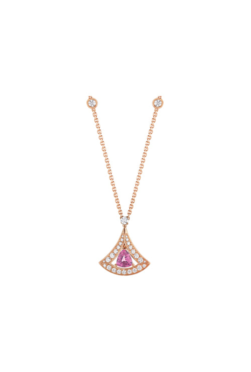 divas&#039; dream openwork necklace with pink tourmaline