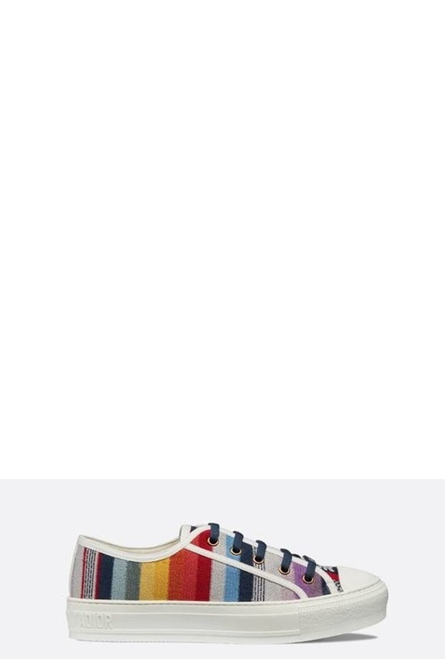walk&#039;n dior sneaker in embroidered canvas