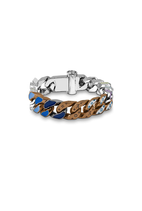 chain links patches bracelet / 한정판
