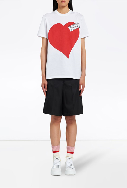 pra st. heart print T-shirt