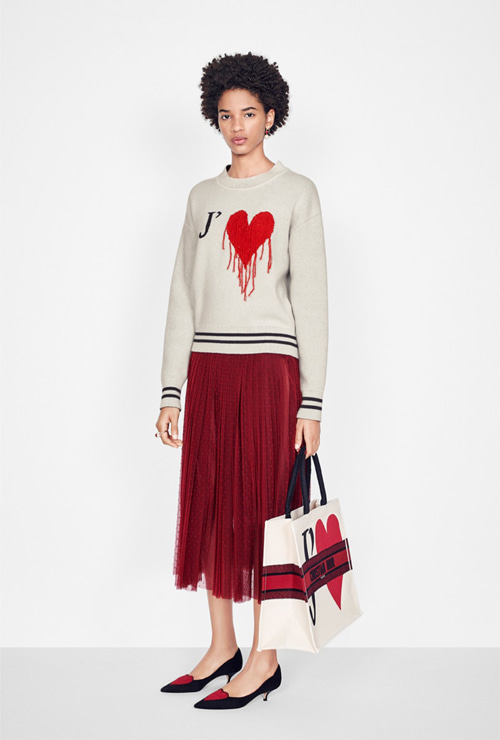 dio st. amour embroidery embellished knit sweater