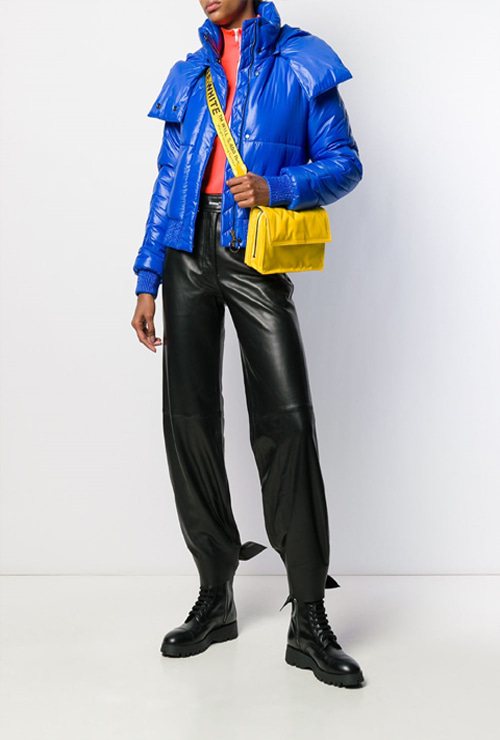 off st. ankle tie leather trousers
