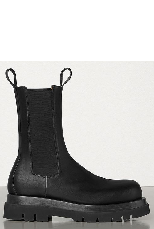 mid-calf boots in storm cuir