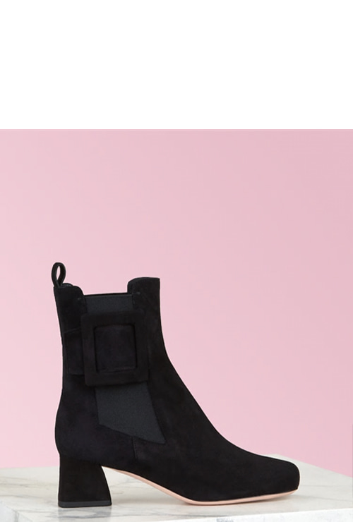 Chelsea Tres Vivier Covered Buckle Ankle Boots