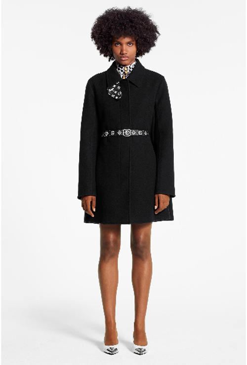 louis st. belted trapeze coat