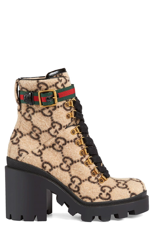 GG logo wool ankle boot