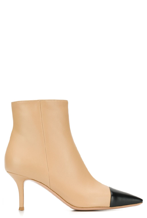 contrast toe ankle boots / 2 types