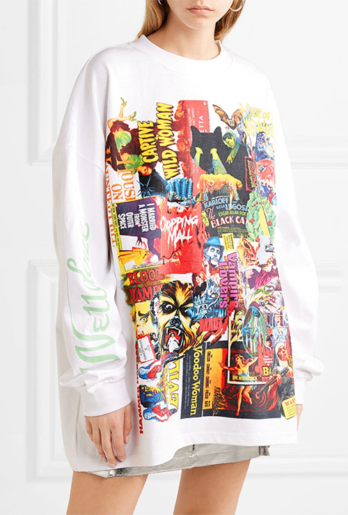 we11 st. horror poster movie printed round sweater