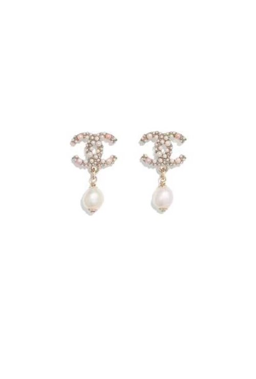 metal freshwater pearl earrings