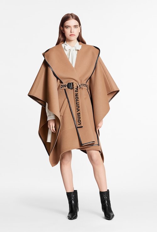 louis st. hooded cape coat with belt / 최고급
