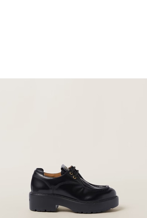 leather laced-up loafer