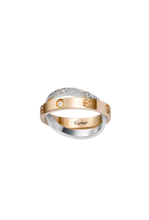 love pave two tone ring